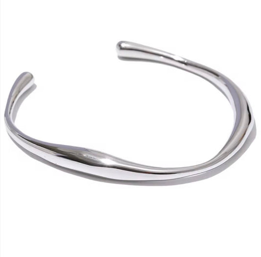 SILVER PLAIN NOA BRACELET